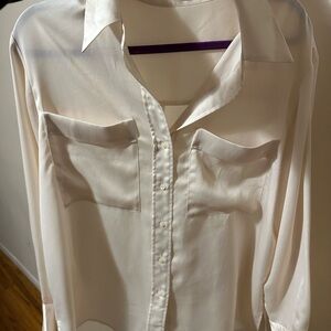 Mango Cream Button Down Shirt